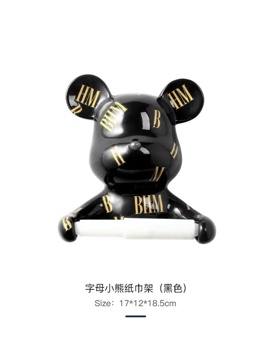 Creative Bear Paper Towel Holder for Kitchen and Bathroom
