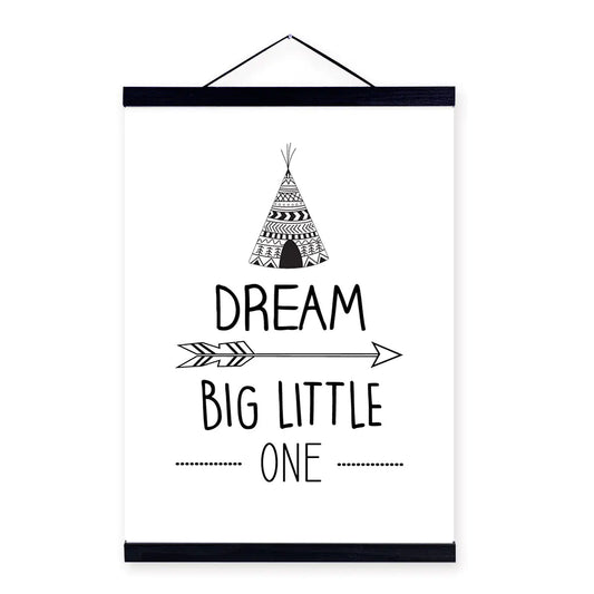 Minimalist Wall Art with Solid Wood Frame