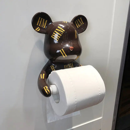 Creative Bear Paper Towel Holder for Kitchen and Bathroom