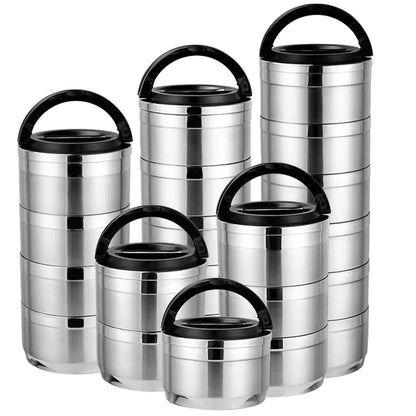 304 Stainless Steel Multi-Layer Lunch Box for Adults