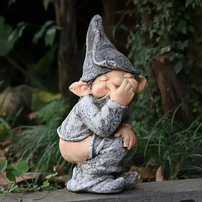 Naughty Garden Gnome Outdoor Statue Lawn Ornament Decor