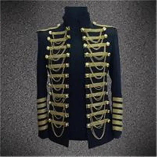 Men's Military Style Nightclub DJ Outfit with Chains