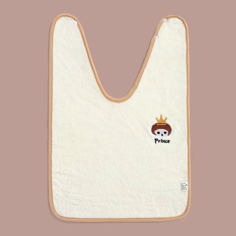 Embroidered Baby Bib and Wash Towel Set