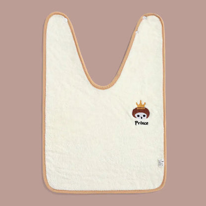 Embroidered Baby Bib and Wash Towel Set