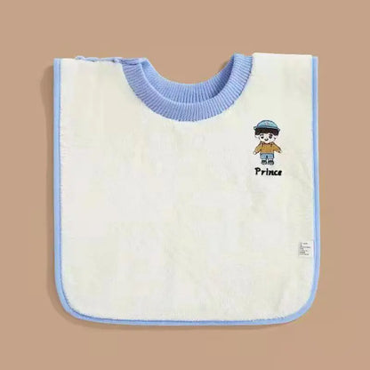 Embroidered Baby Bib and Wash Towel Set