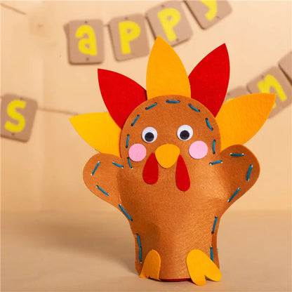 DIY Thanksgiving Card Kit with Felt Puppets and Toys