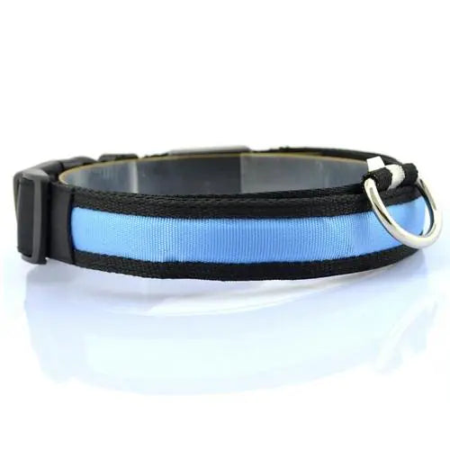 LED Dog Collar with Light Strip for Illumination