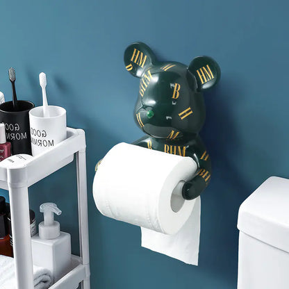 Creative Bear Paper Towel Holder for Kitchen and Bathroom
