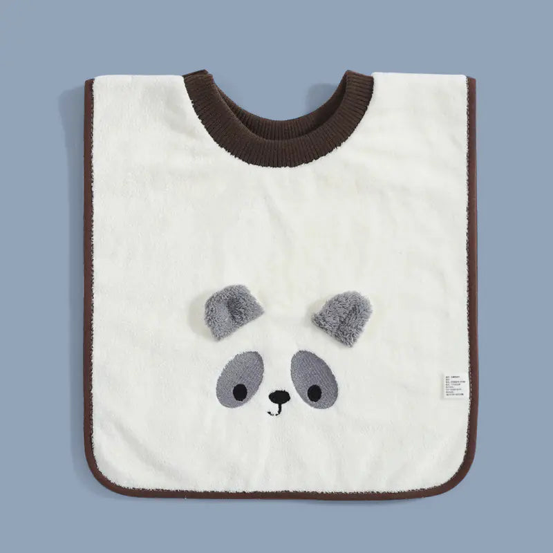 Embroidered Baby Bib and Wash Towel Set