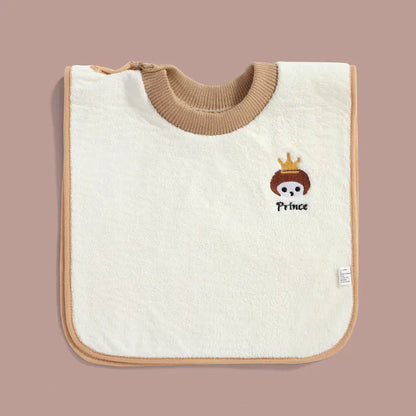 Embroidered Baby Bib and Wash Towel Set