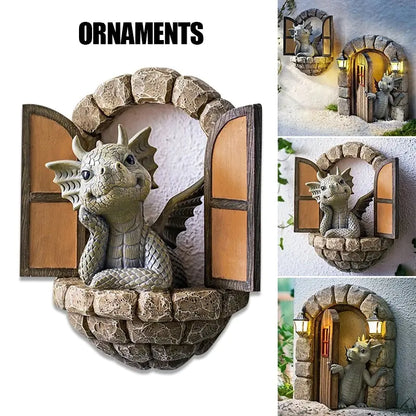 Cute Little Dragon Dinosaur Resin Garden Decoration
