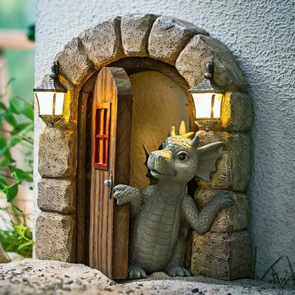 Cute Little Dragon Dinosaur Resin Garden Decoration