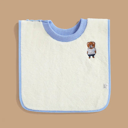 Embroidered Baby Bib and Wash Towel Set