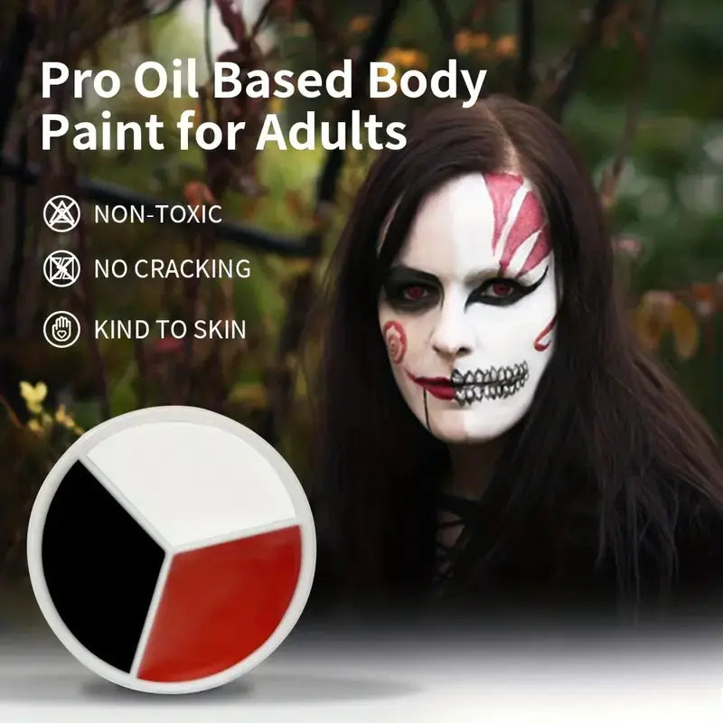 Three-Color Water-Based Face Painting Makeup Kit