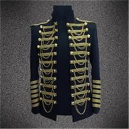 Men's Military Style Nightclub DJ Outfit with Chains
