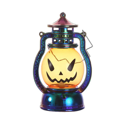 Vintage Halloween Pumpkin Lantern with LED Candle