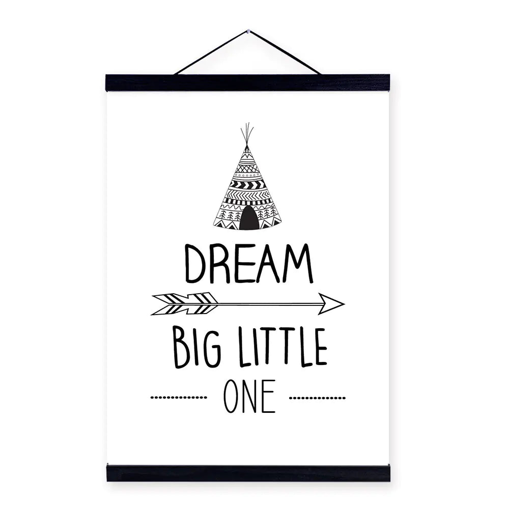 Minimalist Wall Art with Solid Wood Frame