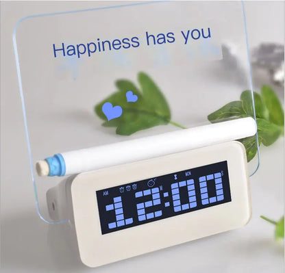 Creative Electronic Clock with Glow Message Board