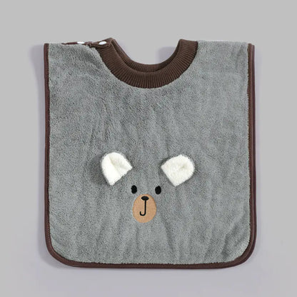Embroidered Baby Bib and Wash Towel Set