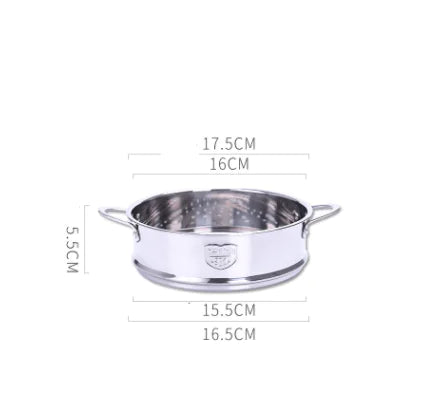 Stainless Steel Steamer with Double Handles for Buns