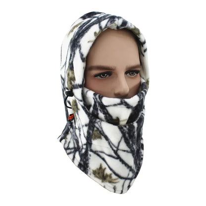Winter Outdoor Camouflage Multi-Function Fleece Hood