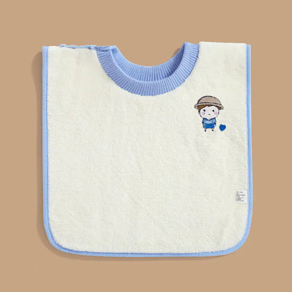 Embroidered Baby Bib and Wash Towel Set