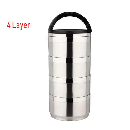 304 Stainless Steel Multi-Layer Lunch Box for Adults